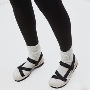 NIB Everlane The Renew Teddy Sport Nylon Black Sandal Size 8